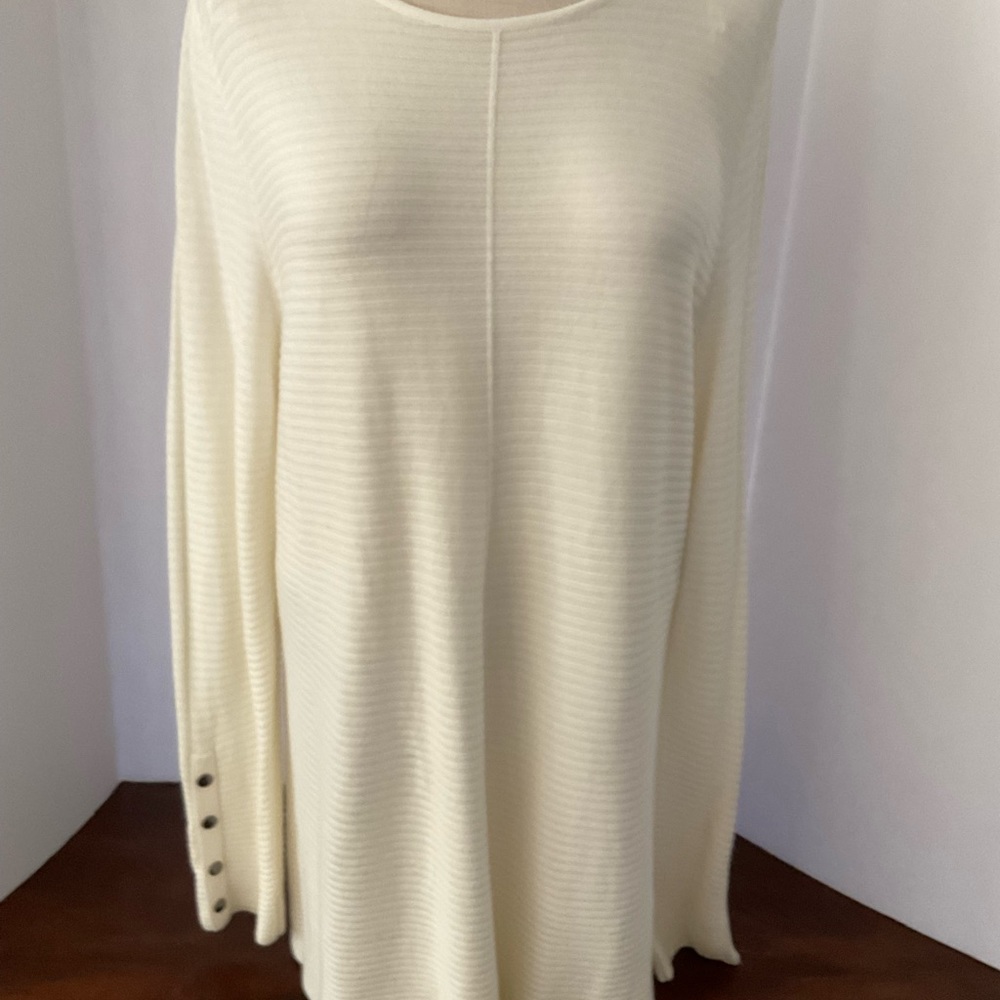 ALFANI Tunic Sweater in Cream size Large